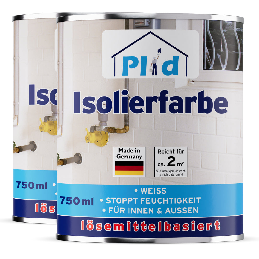 Plid Isolierfarbe lösemittelbasiert – deckt Nikotin &amp; Wasserflecken