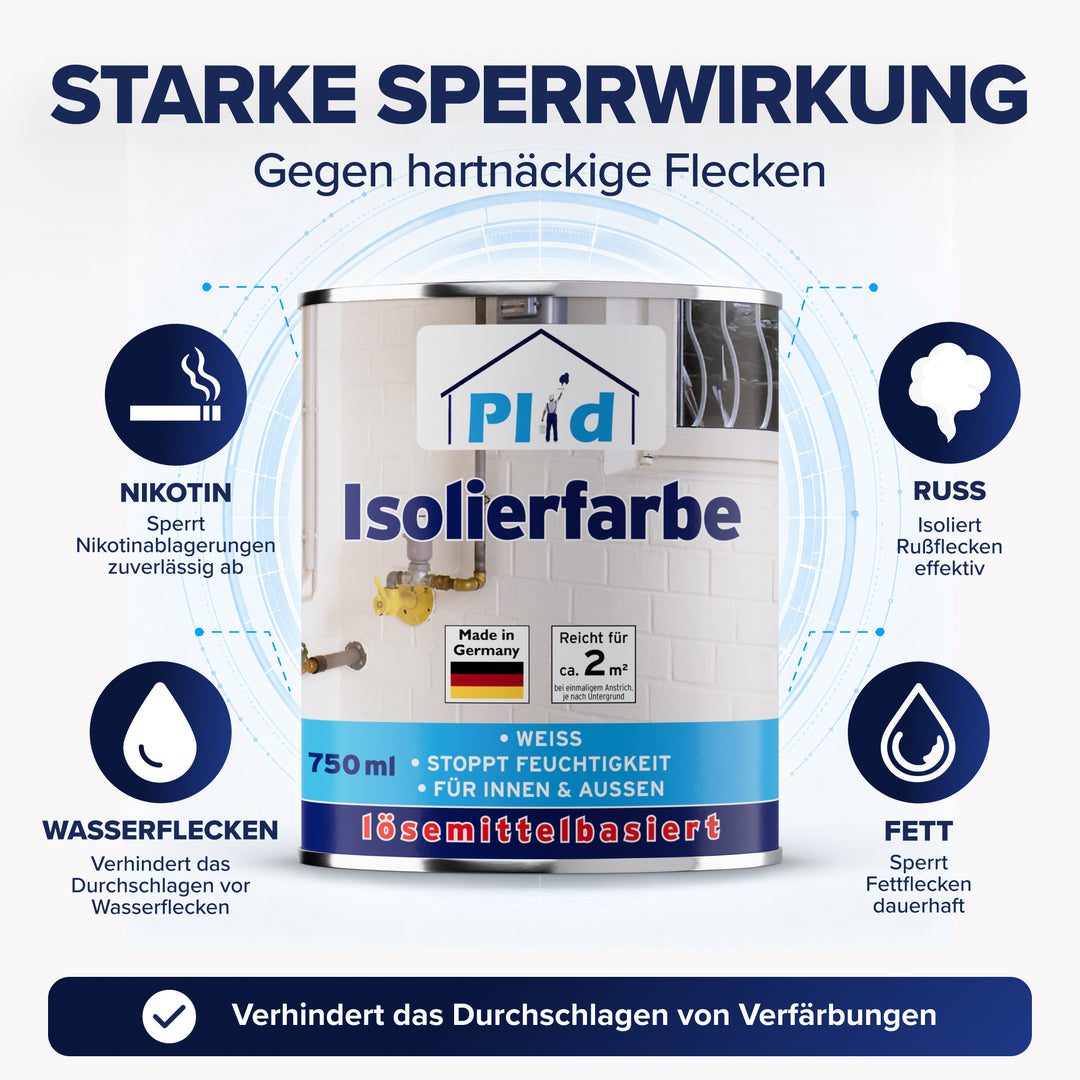 Isolierfarbe LH Anstreichset - Nikotinsperre gegen Verfärbungen