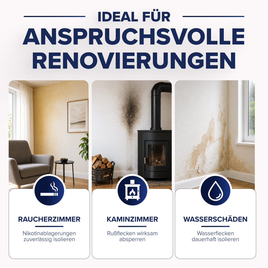 Isolierfarbe LH Anstreichset - Nikotinsperre gegen Verfärbungen
