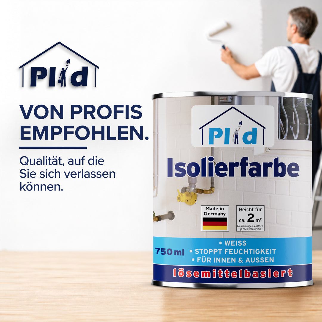 Plid Isolierfarbe lösemittelbasiert – deckt Nikotin &amp; Wasserflecken
