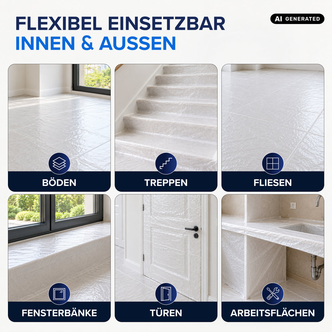 Plid Abdeckvlies selbstklebend 120 g/m² – haftet ohne Klebeband