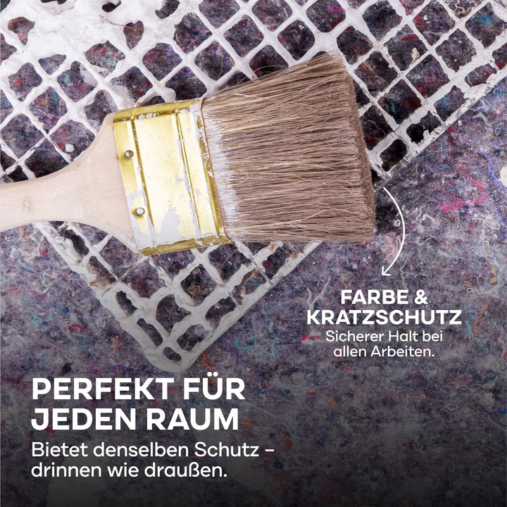 Das plid Abdeckvlies 220 g/m² schützt Oberflächen bei Renovierung &amp; Bau - zuverlässiger Farb-, Kratz- und Bodenschutz, perfekt für Arbeiten drinnen wie draußen.