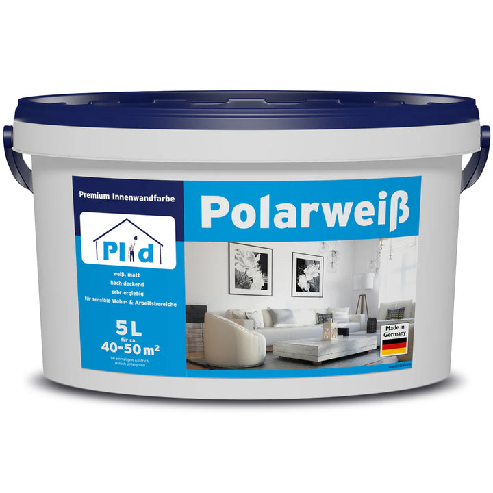 Polarweiß Wandfarbe – extra weiß &amp; hochdeckend für Innen